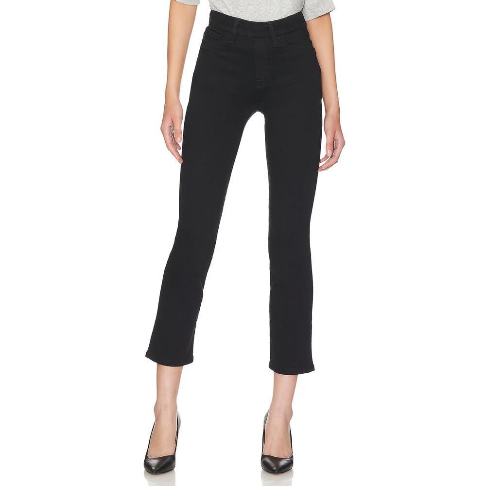 Good American Pull On Straight Jeans Black Size XL